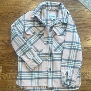 Plaid Women's Jacket in Pink and Gray